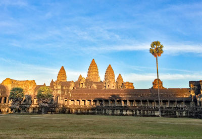 View of temple in city