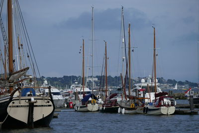 Boats in harbor