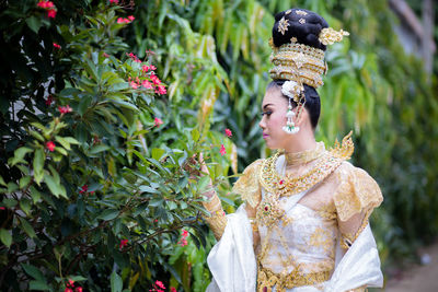 Young woman with umbrella