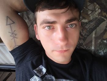 Close-up portrait of young man