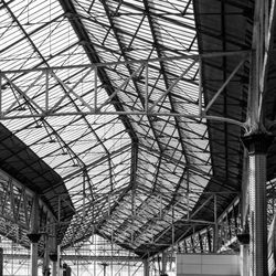 Low angle view of roof at railroad station