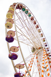 Low angle view of ferris wheel against clear sky