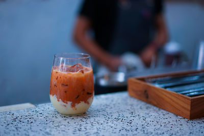 Close-up of drink on table