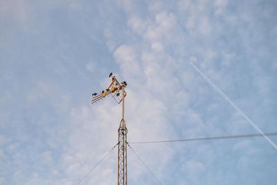 Low angle view of power lines