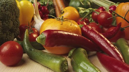 Close-up of vegetables on table