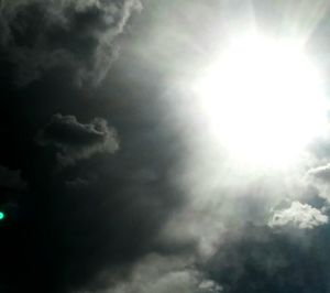 Sun shining through clouds