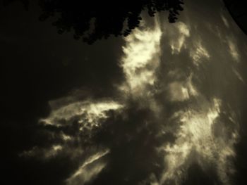 Low angle view of cloudy sky
