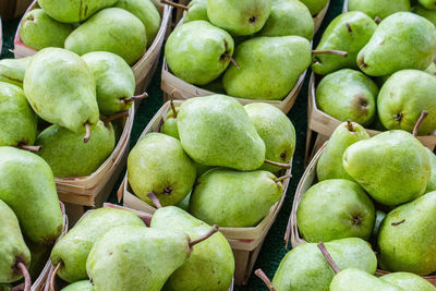 Full frame shot of pear for sale in market