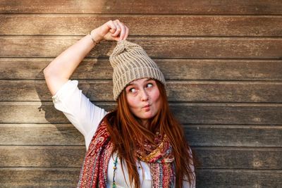 Portrait of a woman in hat