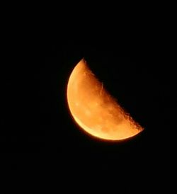 Scenic view of moon against clear sky at night