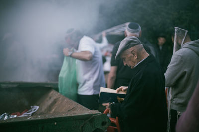 Group of people in temple