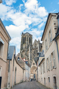 Low angle view of buildings in town