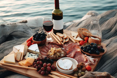 Close-up of food on table