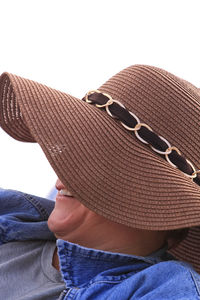 Portrait of man wearing hat against sky