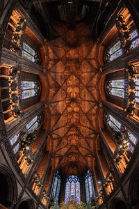 Low angle view of ceiling of building