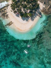 High angle view of sea