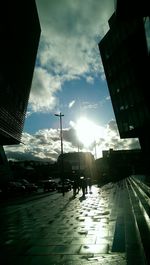 City street with buildings in background