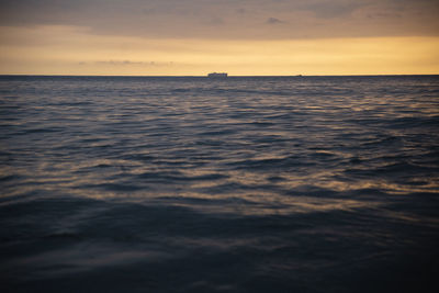 Scenic view of sea against sky during sunset 2