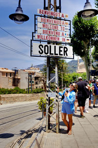 People walking on street