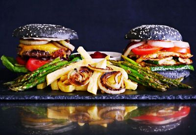 Close-up of food on table