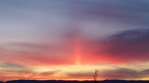 Low angle view of orange sky