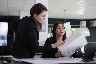 Business colleagues working at office