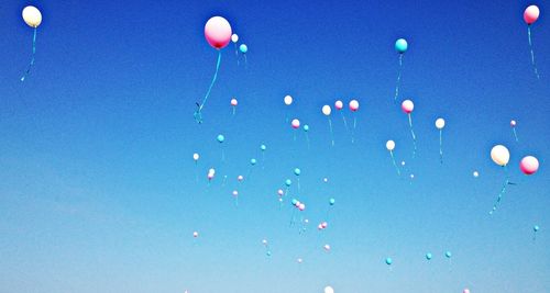 Low angle view of balloons