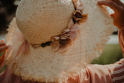 Close-up of hat