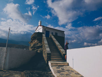 Low angle view of building against sky