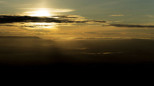 Scenic view of cloudscape against sky during sunset