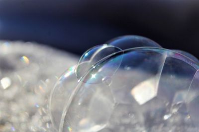 Close-up of bubbles in water