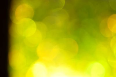 Defocused image of yellow leaf