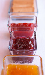 Close-up of drink in jar