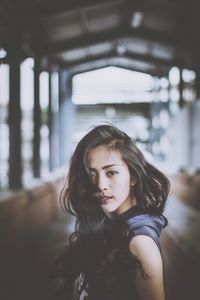 Portrait of young woman