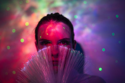 Close-up portrait of young woman