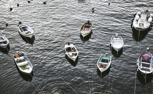 Boats in sea