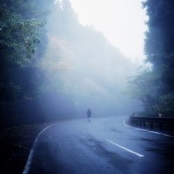 Road passing through country road