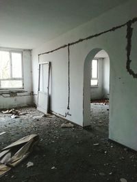 Interior of abandoned house