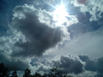 Low angle view of cloudy sky