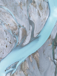 Turquoise braided river of rakaia gorge, new zealand
