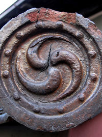 Close-up of spiral sculpture