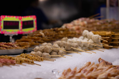 Close-up of food on table