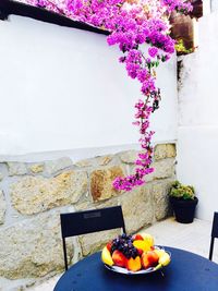 Close-up of flowers on table