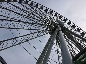 Low angle view of ferris wheel against sky