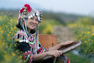 Portrait of a smiling young woman