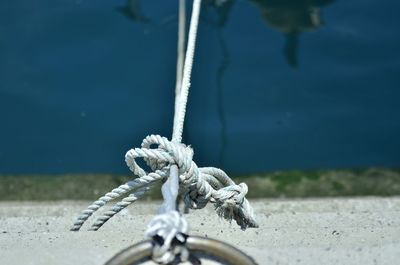 Close-up of rope against blurred background
