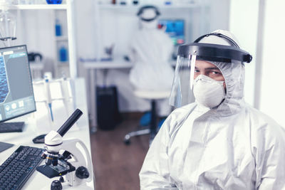 Scientist working in laboratory