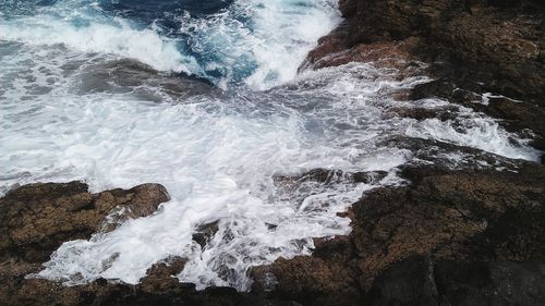 Close-up of water against sky