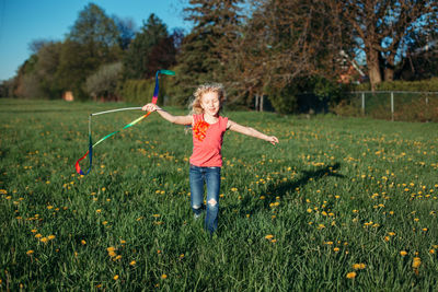 Girl on field