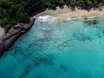 High angle view of sea